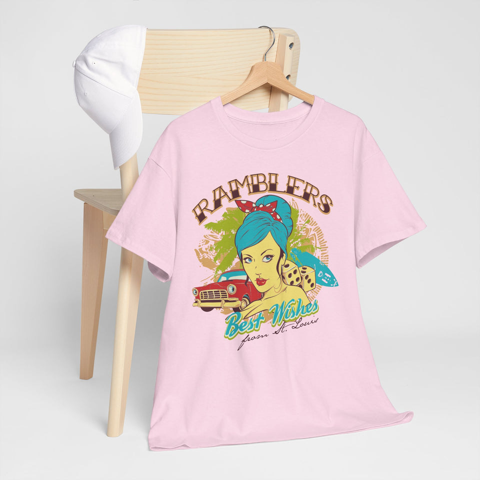 Vintage-Inspired Unisex Cotton Tee - "Best Wishes from St. Louis"