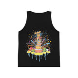 Colorful Celebration Kid's Jersey Tank Top with Fun Cake Design