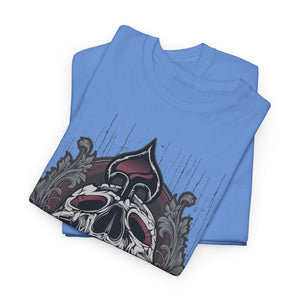 Vintage Skull Art Unisex Heavy Cotton Tee - Gothic Streetwear Fashion