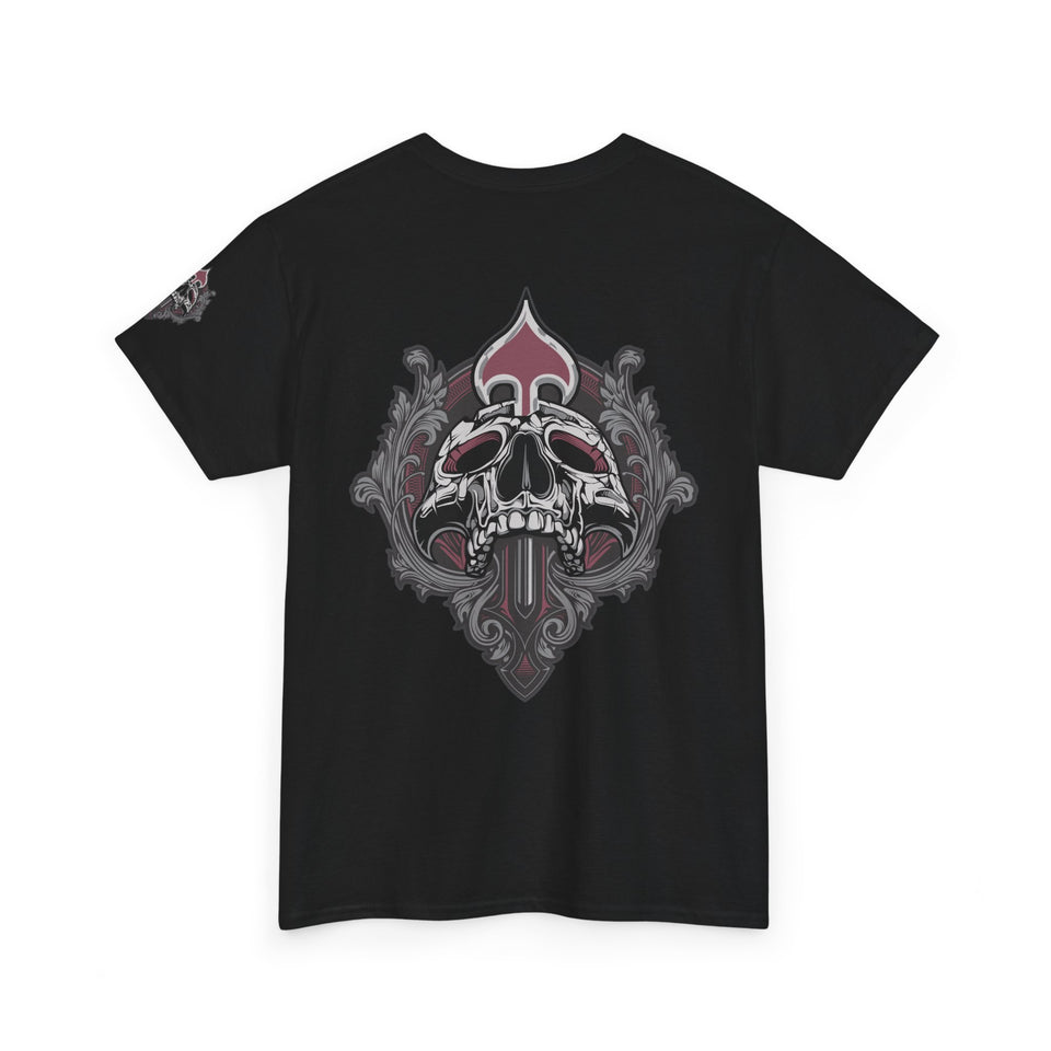 Edgy Skull Graphic Unisex Heavy Cotton Tee - Urban Streetwear Style