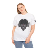 Edgy Skull Graphic Unisex Heavy Cotton Tee - Urban Streetwear Style