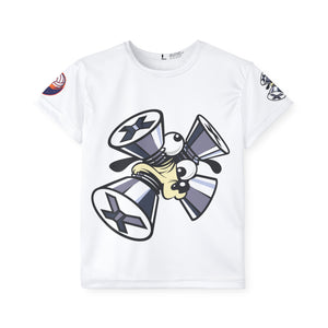 Kids Fun Sports Jersey - Alien Character & Flaming Volleyball Design