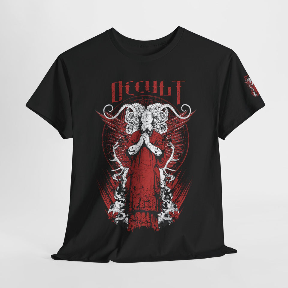 Unisex Heavy Cotton Tee - Red Occult Graphic Tee