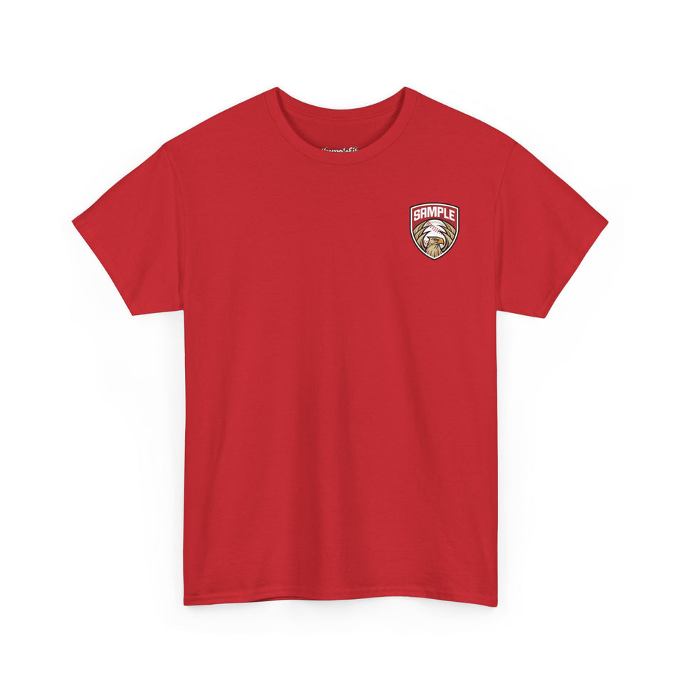 Unisex Heavy Cotton Tee - Eagle Baseball Graphic T-Shirt