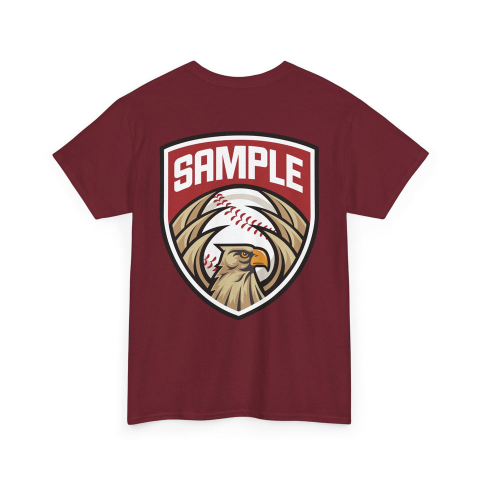 Unisex Heavy Cotton Tee - Eagle Baseball Graphic T-Shirt