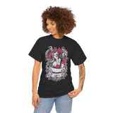 Gothic Graphic Unisex Heavy Cotton Tee - Vintage Style Horror Art