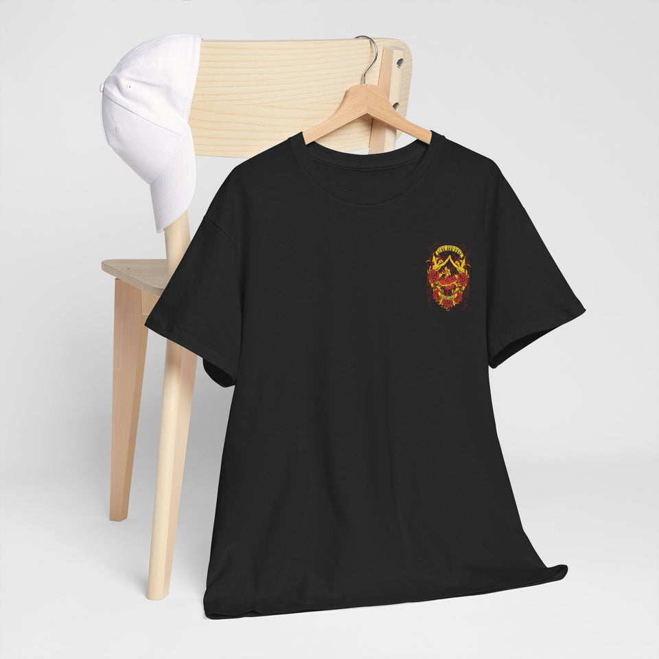 Bold Graphic Unisex Heavy Cotton Tee - Love & Roses Design