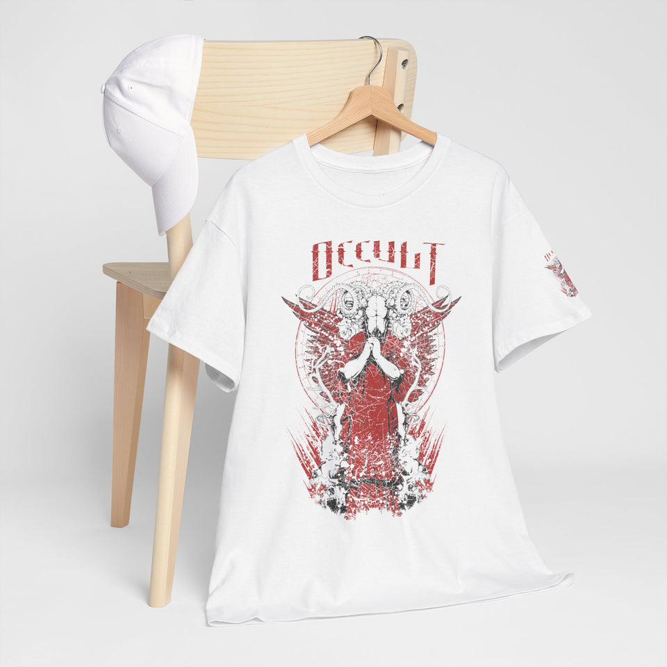 Unisex Heavy Cotton Tee - Red Occult Graphic Tee