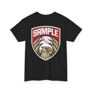 Unisex Heavy Cotton Tee - Eagle Baseball Graphic T-Shirt