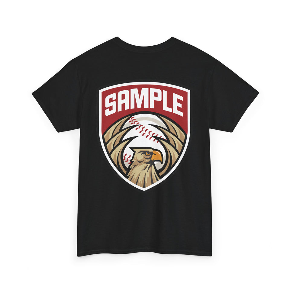 Unisex Heavy Cotton Tee - Eagle Baseball Graphic T-Shirt