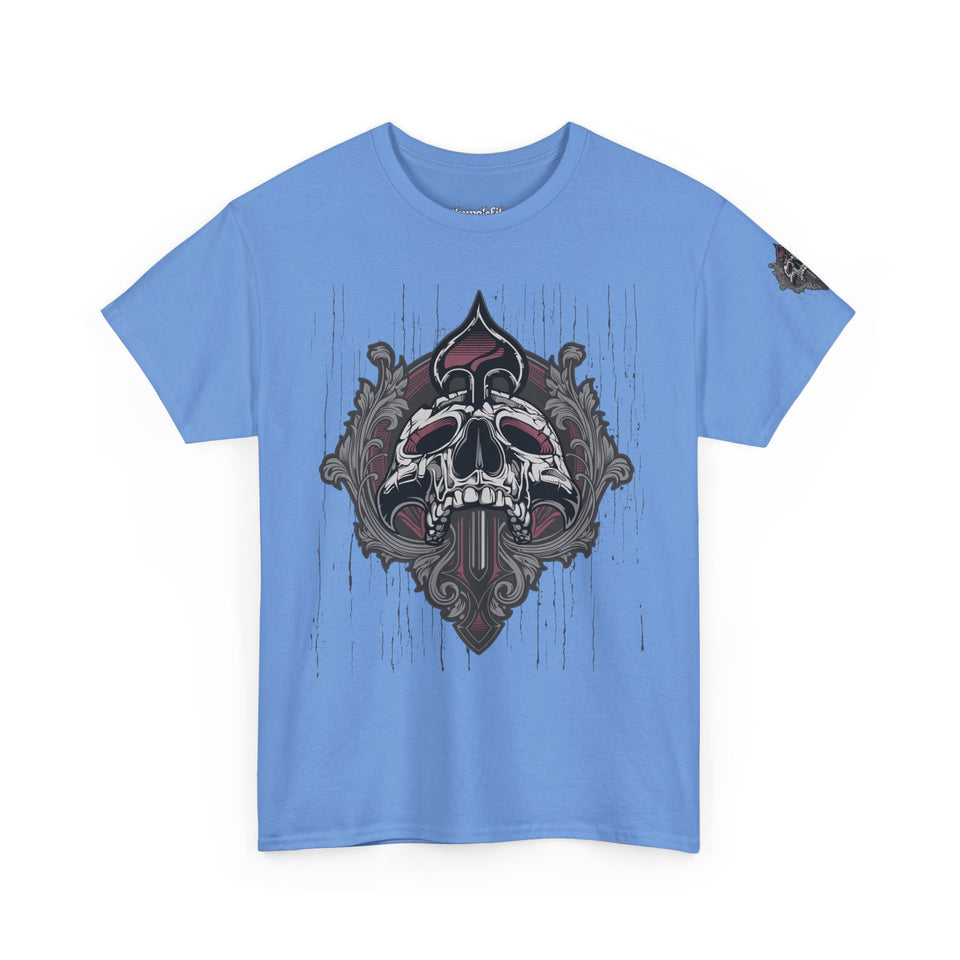 Vintage Skull Art Unisex Heavy Cotton Tee - Gothic Streetwear Fashion