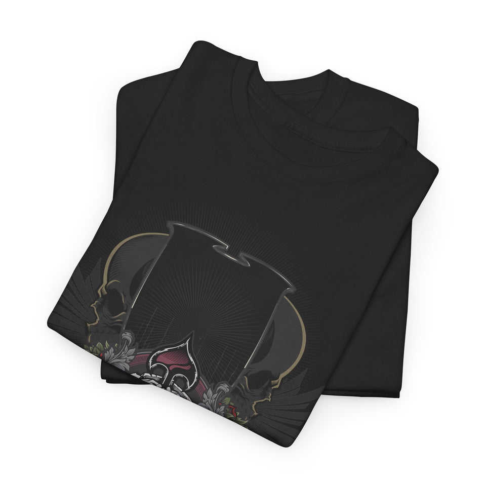 Edgy Skull Graphic Unisex Heavy Cotton Tee - Urban Streetwear Style