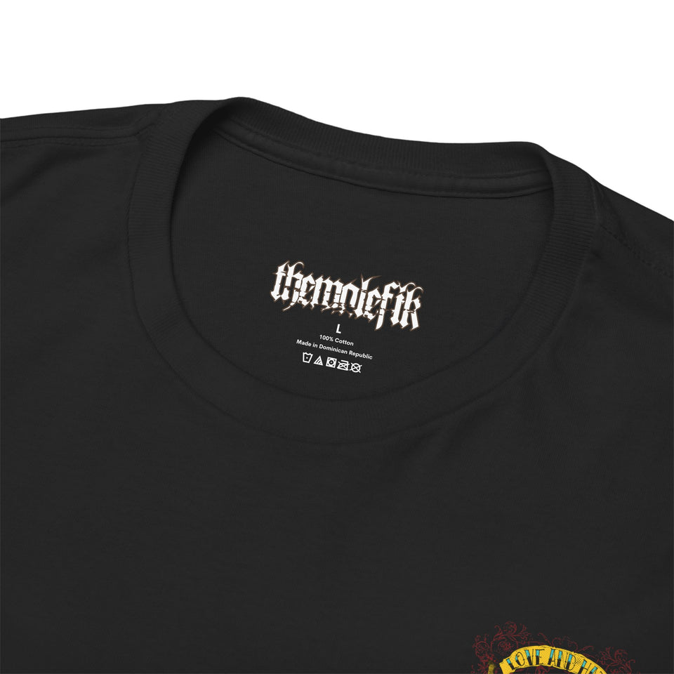 Bold Graphic Unisex Heavy Cotton Tee - Love & Roses Design