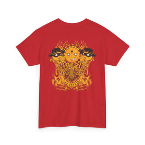 Unisex Heavy Cotton Tee - Vibrant Flame Character Graphic Tee