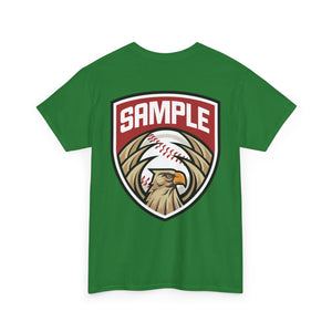 Unisex Heavy Cotton Tee - Eagle Baseball Graphic T-Shirt