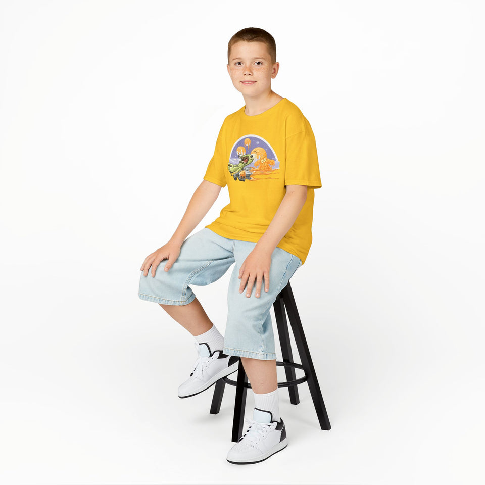 Kids Fun Adventure Tee - Cute Airplane and Monster Design