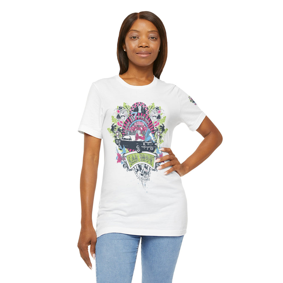 Retro Vibes Unisex Jersey Tee - Beach Cruiser Graphic