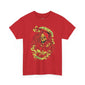 Unisex Heavy Cotton Tee - Skull & Heart Design, Edgy Graphic Tee for Casual Wear