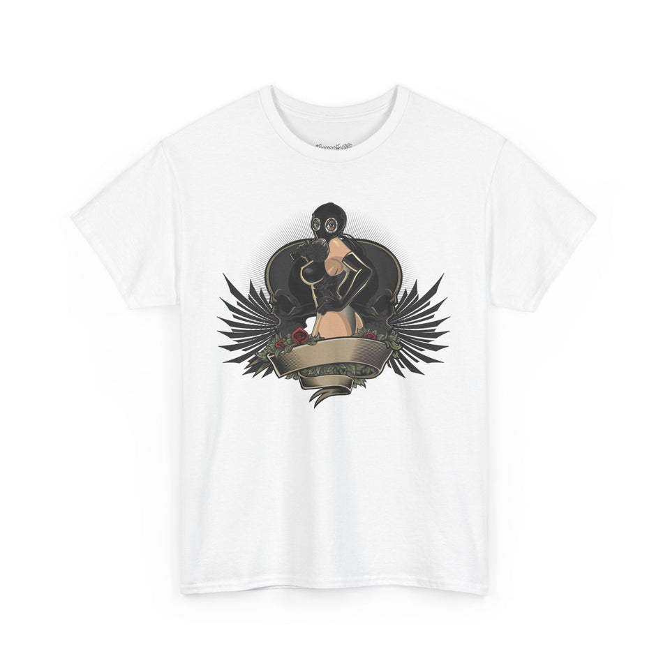 Gothic Style Unisex Heavy Cotton Tee - Unique Art Design with Vintage Vibe