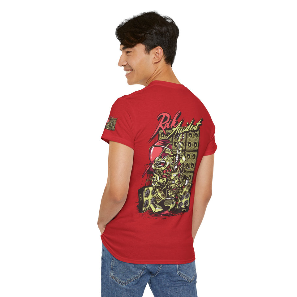 Vibrant Urban Art Unisex Heavy Cotton Tee – Street Style Graphic T-Shirt with Speaker Design