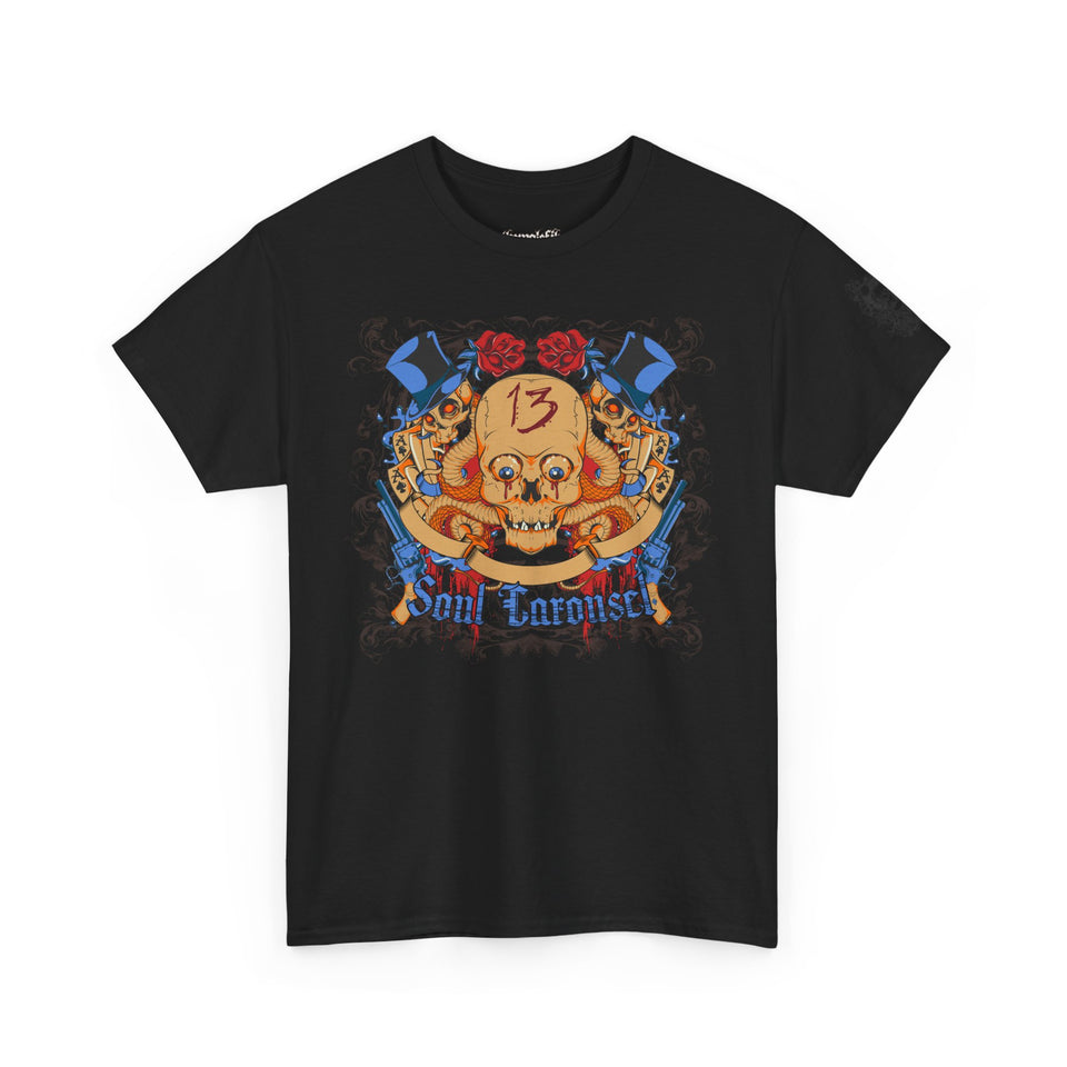 Vintage Graphic Unisex Heavy Cotton Tee - Edgy Retro Art Style