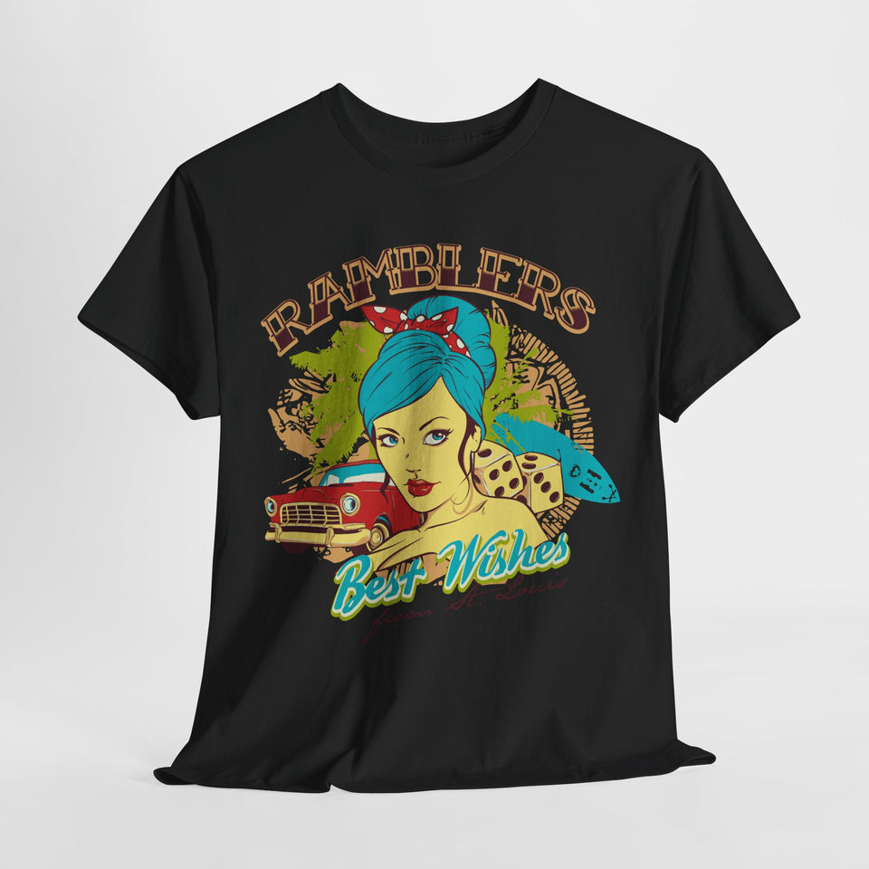 Vintage-Inspired Unisex Cotton Tee - "Best Wishes from St. Louis"