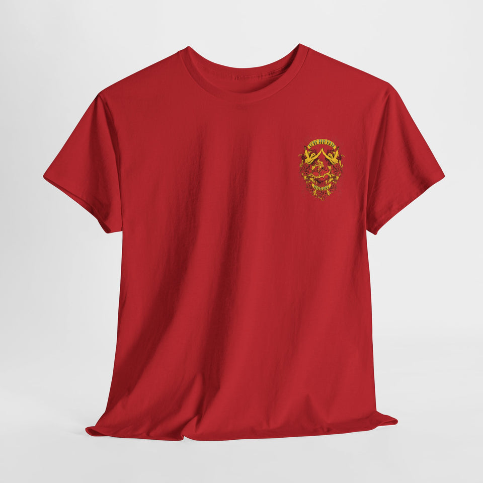 Bold Graphic Unisex Heavy Cotton Tee - Love & Roses Design