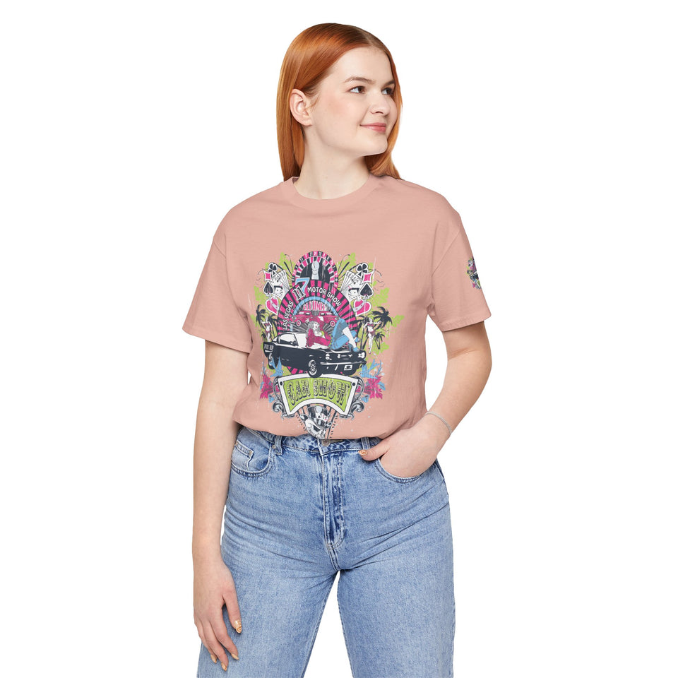 Retro Vibes Unisex Jersey Tee - Beach Cruiser Graphic