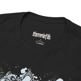 Edgy Graphics Unisex Heavy Cotton Tee - Skull & Rose Design