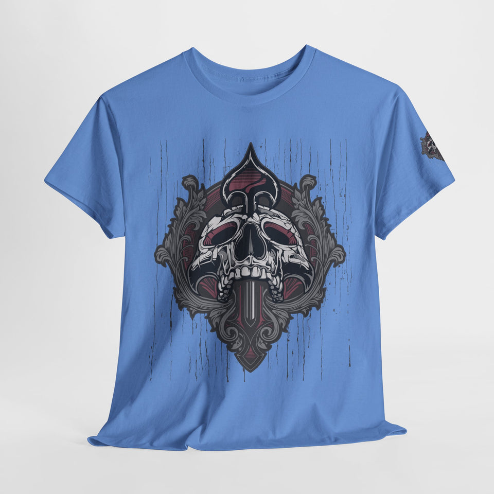 Vintage Skull Art Unisex Heavy Cotton Tee - Gothic Streetwear Fashion