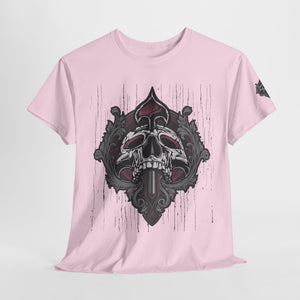 Vintage Skull Art Unisex Heavy Cotton Tee - Gothic Streetwear Fashion