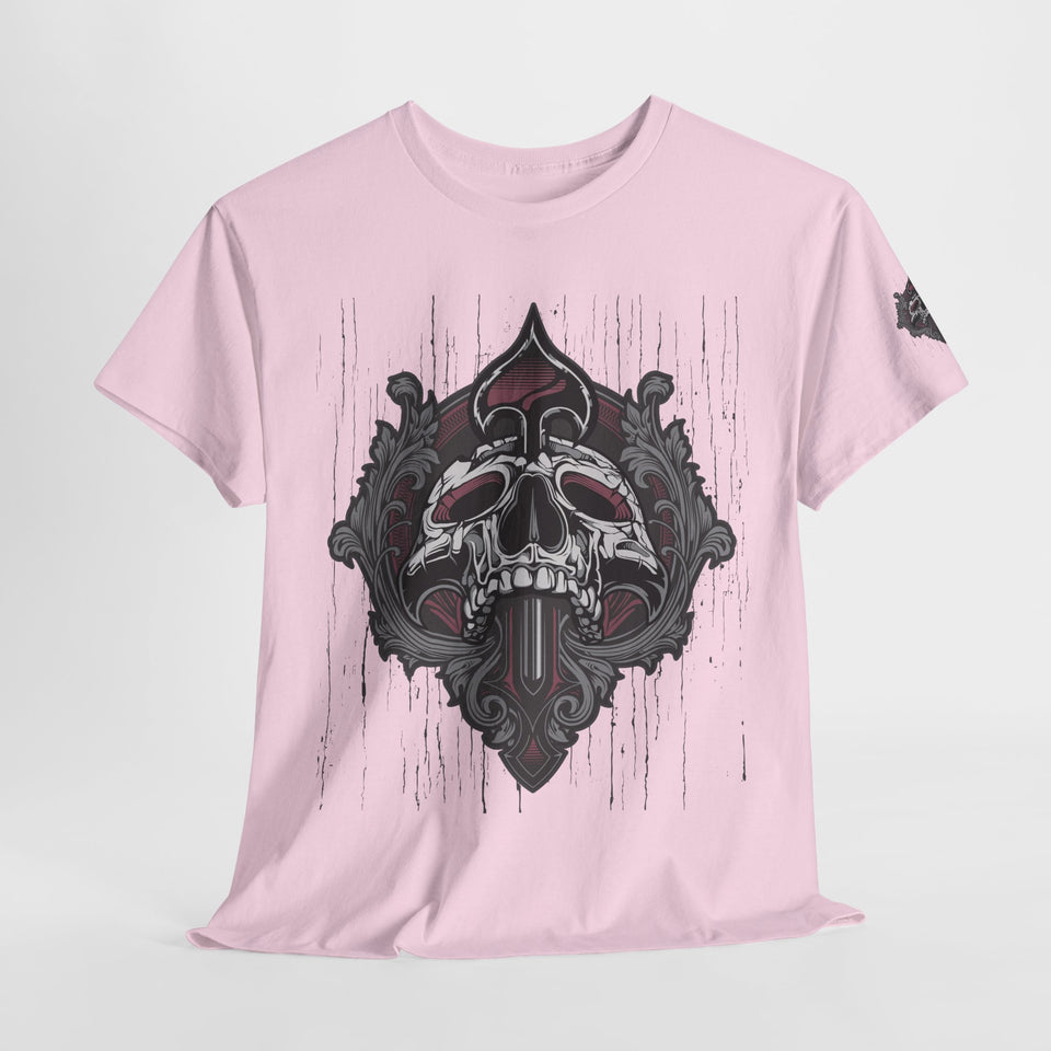 Vintage Skull Art Unisex Heavy Cotton Tee - Gothic Streetwear Fashion