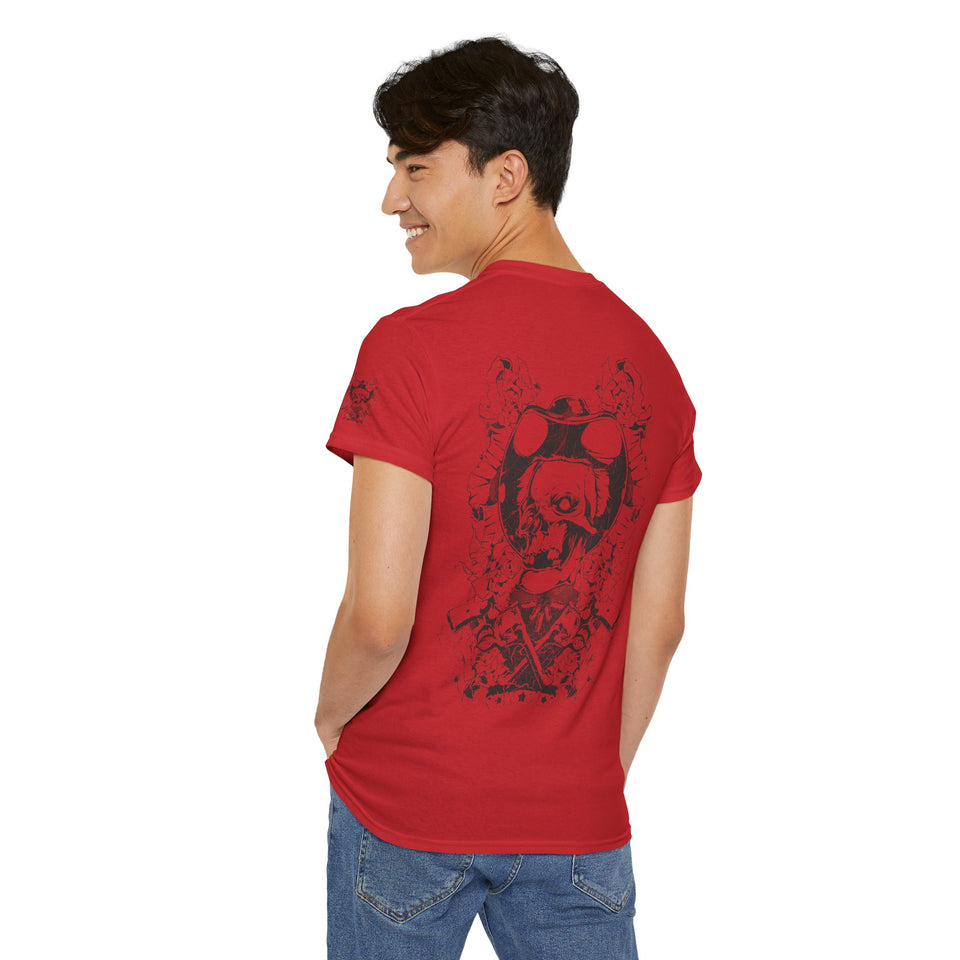 Vintage Graphic Unisex Heavy Cotton Tee - Edgy Retro Art Style