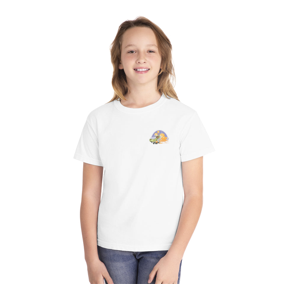 Youth Midweight Tee - Fun Dinosaur Graphic Tee for Kids