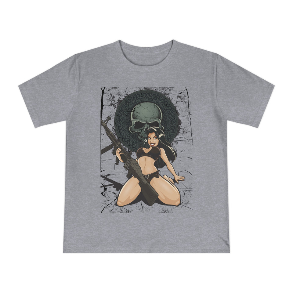 Rebellious Skull Graphic Unisex T-Shirt | Bold Yellow Design | Perfect for Edgy Casual Wear
