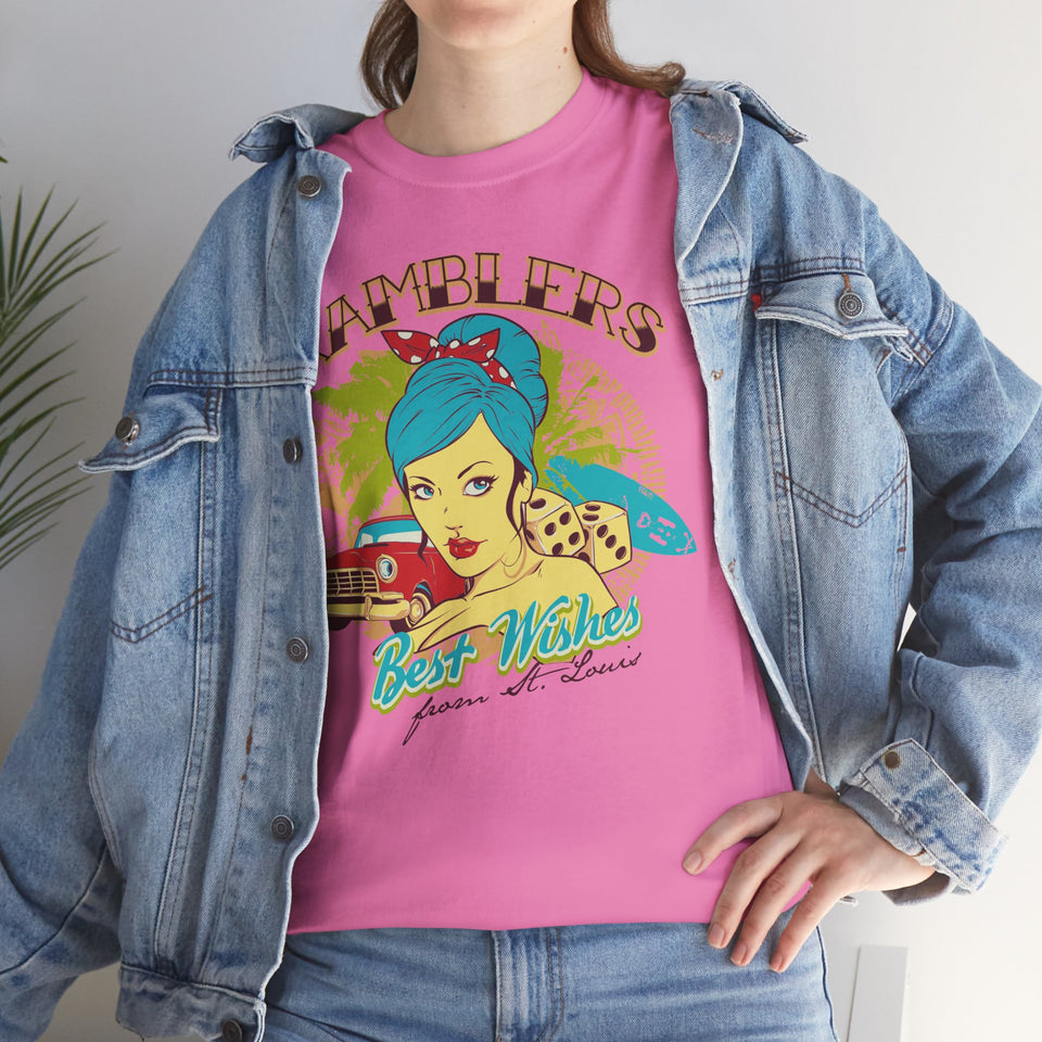 Vintage-Inspired Unisex Cotton Tee - "Best Wishes from St. Louis"