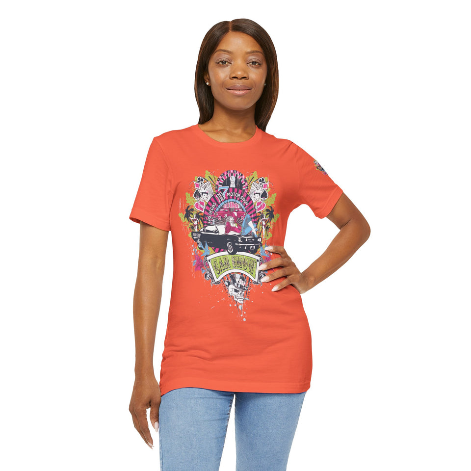 Retro Vibes Unisex Jersey Tee - Beach Cruiser Graphic