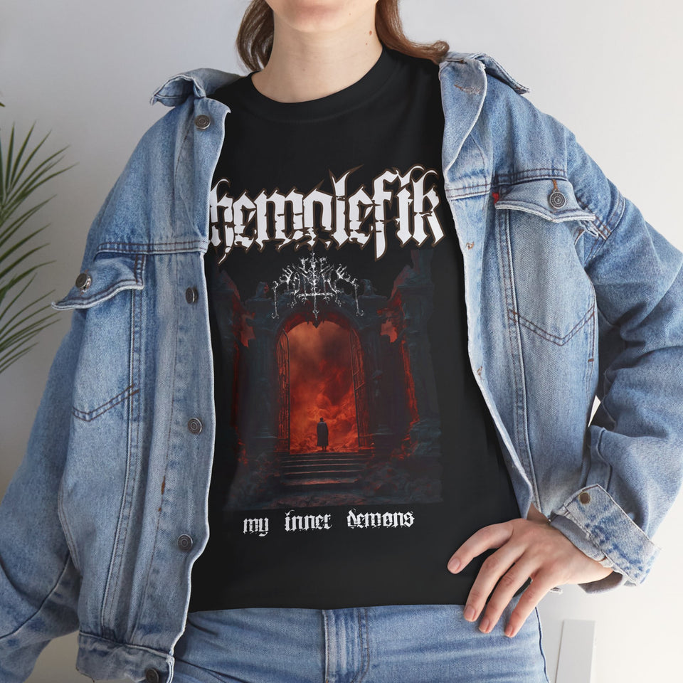 ThemalefiK - 'My Inner Demons' Gothic Unisex Heavy Cotton Tee  Design