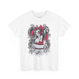 Gothic Graphic Unisex Heavy Cotton Tee - Vintage Style Horror Art