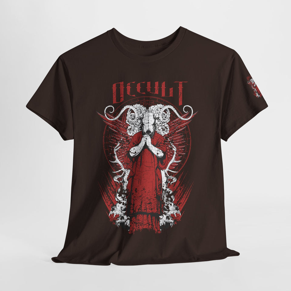 Unisex Heavy Cotton Tee - Red Occult Graphic Tee