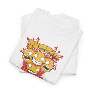 Unisex Heavy Cotton Tee - Psychedelic Skull Graphic Tee for Music Lovers