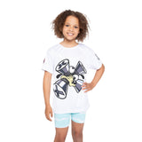 Kids Fun Sports Jersey - Alien Character & Flaming Volleyball Design