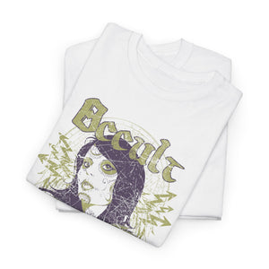 Gothic Occult Heavy Cotton Tee – Unisex Graphic Tee for Edgy Fashion Enthusiasts