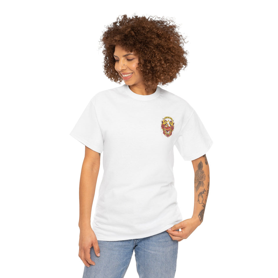 Bold Graphic Unisex Heavy Cotton Tee - Love & Roses Design
