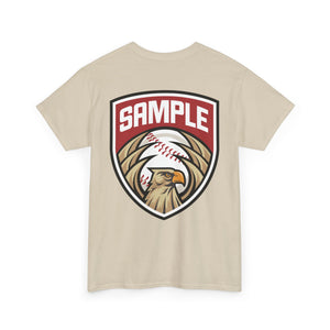Unisex Heavy Cotton Tee - Eagle Baseball Graphic T-Shirt