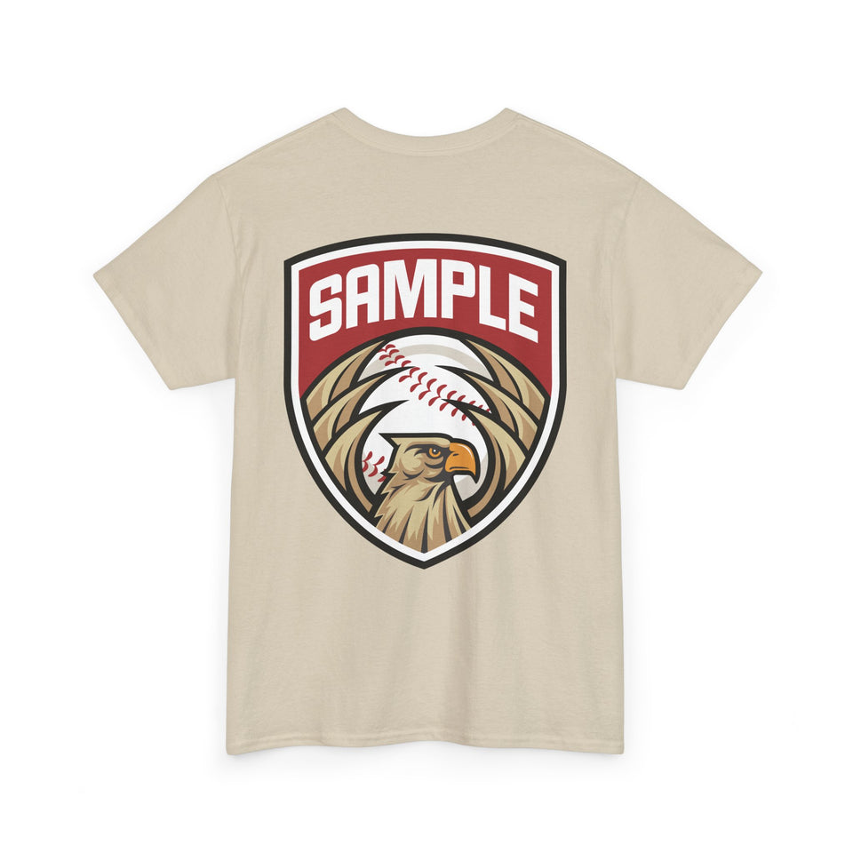 Unisex Heavy Cotton Tee - Eagle Baseball Graphic T-Shirt