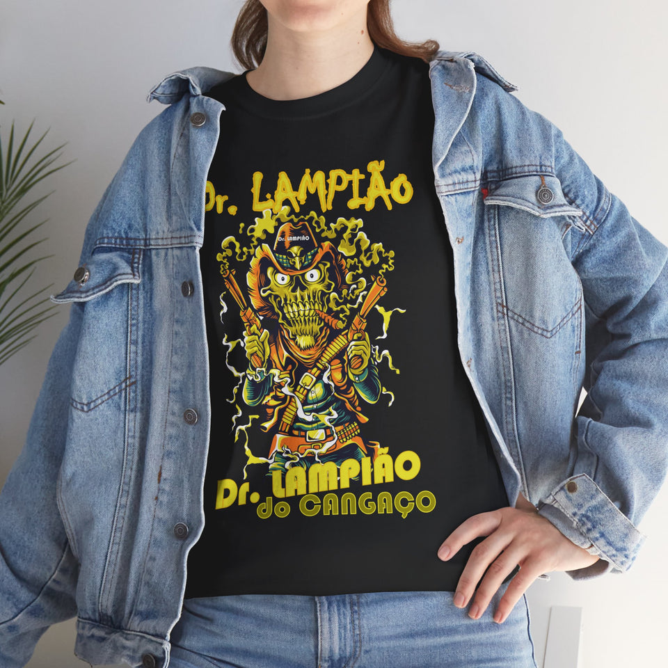 Dr. Lampião Unisex Heavy Cotton Tee | Bold Graphic Tee for Festivals & Everyday Wear