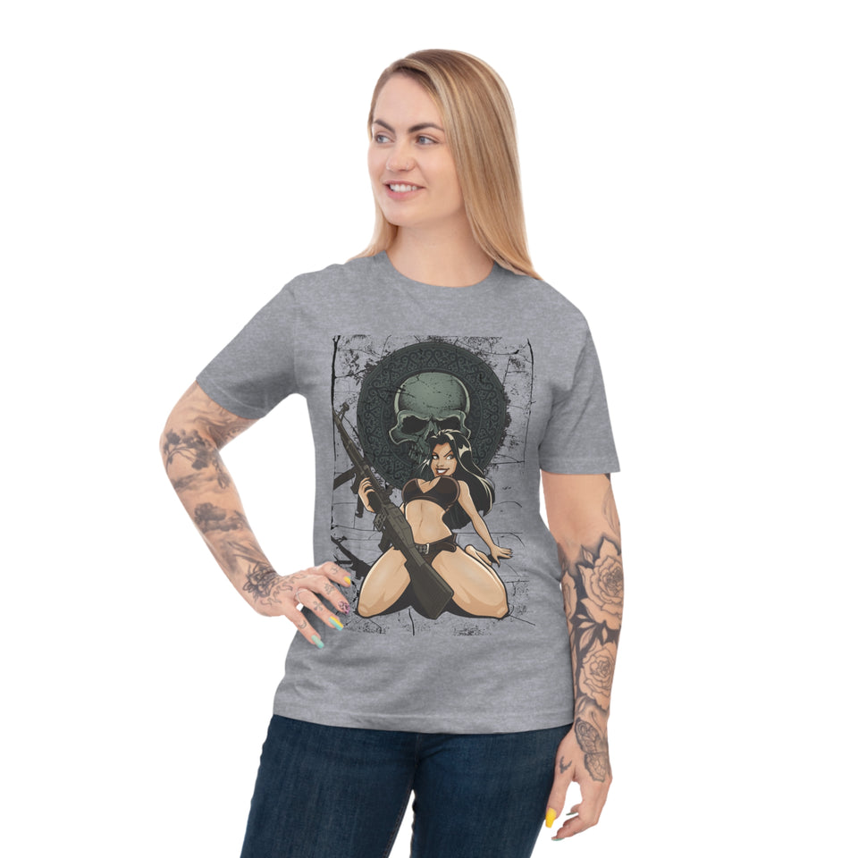 Rebellious Skull Graphic Unisex T-Shirt | Bold Yellow Design | Perfect for Edgy Casual Wear