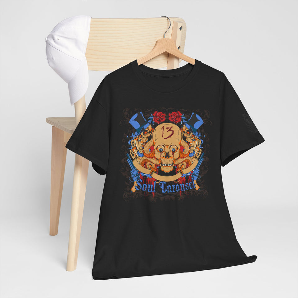 Vintage Graphic Unisex Heavy Cotton Tee - Edgy Retro Art Style