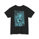 Unisex Heavy Cotton Tee - Skull & Heart Design, Edgy Graphic Tee for Casual Wear